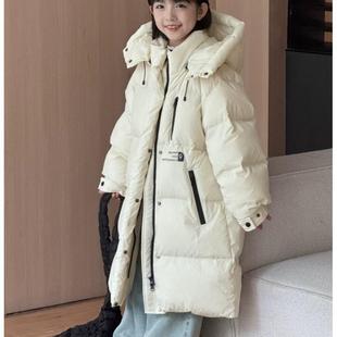 韩国儿童羽绒服长款过膝冬季新款男女童中大童大被子抗寒加厚外套