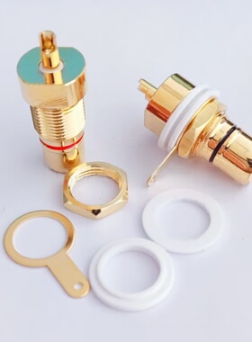 台湾进口纯铜RCA母座 PCB板 RCA音频信号插座 音响功放 莲花插座