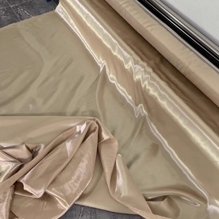 喜太浅香槟色绸布布料婚礼摄影背景布舞台幕布装饰布窗帘布