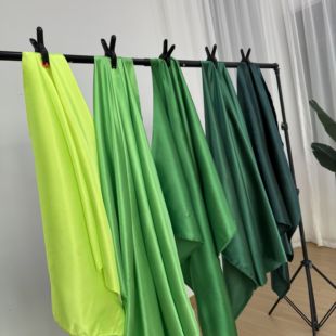 定制绿色系色丁绸缎布遮盖防尘礼盒内衬装饰婚庆背景布桌布揭幕布