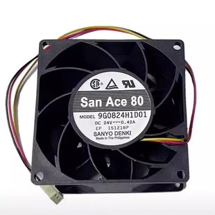 9G0824H1D01 24V 0.42A全新San Ace 80变频器风扇8厘米3线