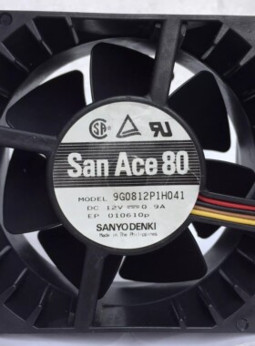 原装SANYO 三洋 9G0812P1H041 12V 0.9A 8CM 8038 4线PWM温控风扇