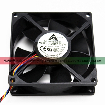 全新台达 8025 AUB0812VH 12V  大风量 4线温控 机箱散热设备风扇