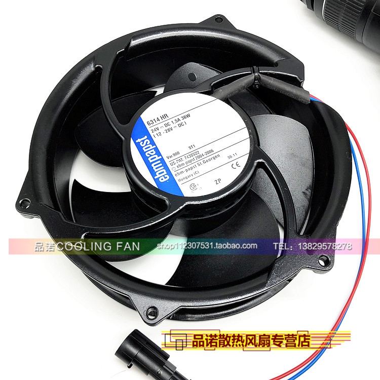 6314HR 原装ebmpapst 17CM 17251 24V 36W ABB变频器散热风扇