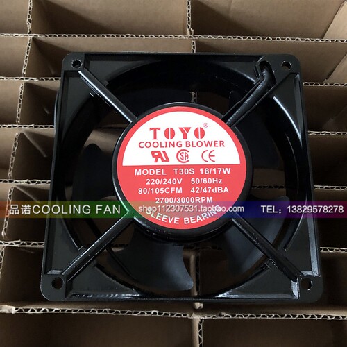TOYO T30S 全新原装 T30S 12038 18/17W 220/240V 铝框交流风扇