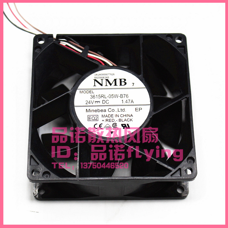 NMB 3615RL-05W-B76 9038 24V 1.47A 9厘米 ACS880变频器散热风扇