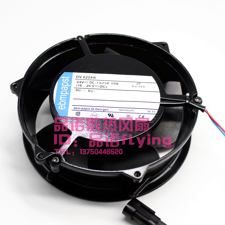 德国Ebm-papst DV6224R 24V 39W ABB变频器散热风扇 ACS800系列