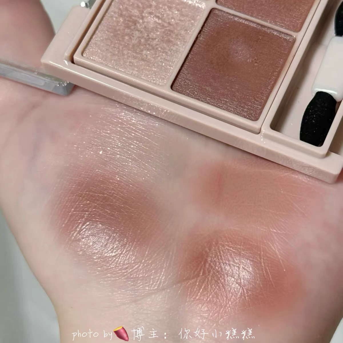 奶栗子蜜！日本CANMAKE井田砍妹舒芙蕾四色眼影盘丝滑M05缎面气质