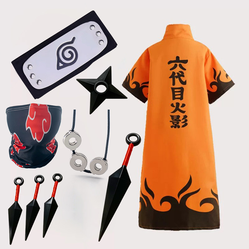 动漫火影忍者cos服六代目披风护额苦无cosplay全套卡卡西外套风衣