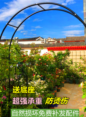防锈拱门花架月季爬藤架蔷薇葡萄架户外庭院攀爬架花园装饰花架子