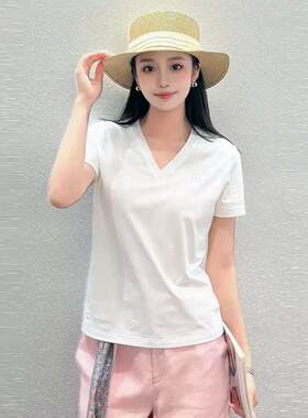 【商场同款】夏季休闲百搭小熊印花V领圆领短袖T恤530224/530225