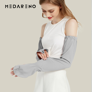 防晒冰丝袖套女2022夏季新款百搭纯色宽松透气护臂防紫外线冰袖