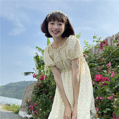 Real price Daisy dress new summer flower high waist sweet baby dress