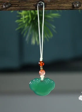 如意精致手机挂件山尺天然玉髓