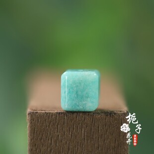 10mm方糖天然天河石水晶散珠单珠DIY隔珠纽扣挂链服装配饰J231