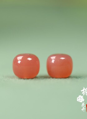 10*8mm樱桃绯红色天然玛瑙老型珠配饰配件diy项链手机链温柔B233