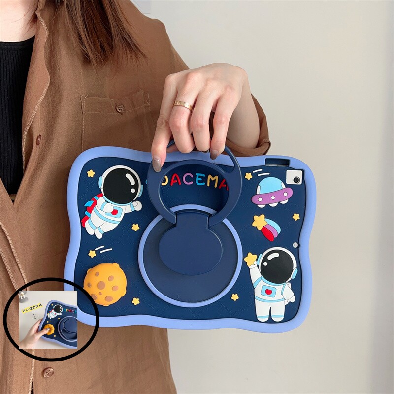 适用2025款荣耀平板X9保护套11寸HONOR Pad X9防摔硅胶套NDL-W09旋转支架壳手持支撑软壳捏捏星球太空人男款