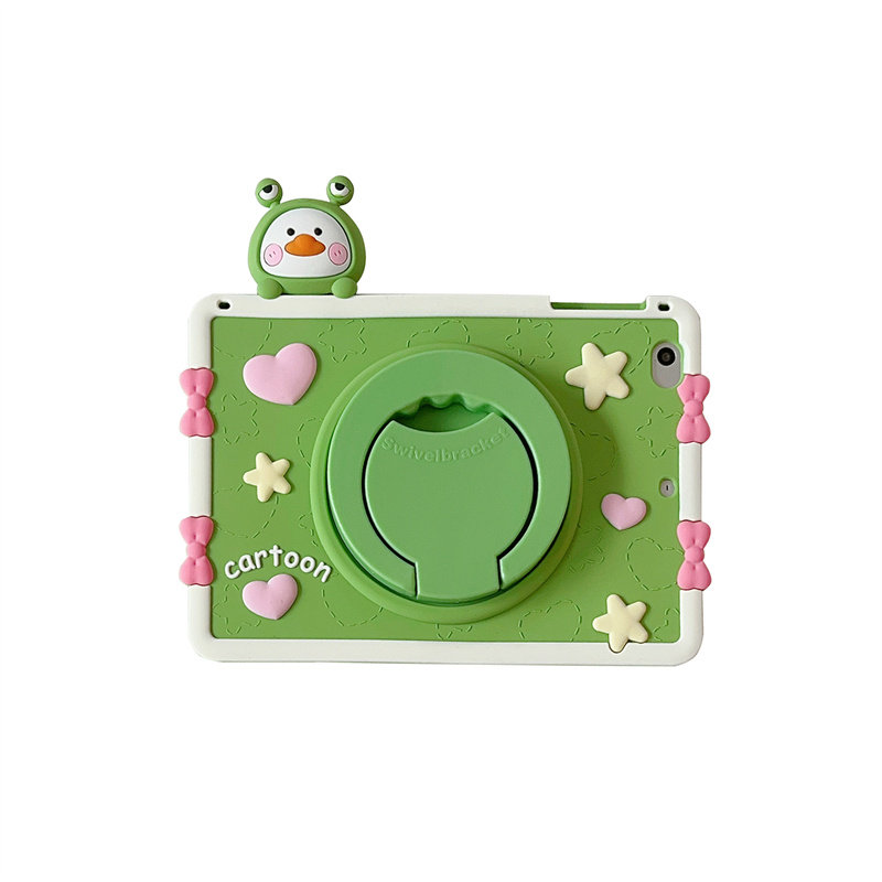 适用华为C3 9.7寸赶考小状元BZC-W00防摔硅胶卡通手提青蛙BZH-W00旋转硅胶套