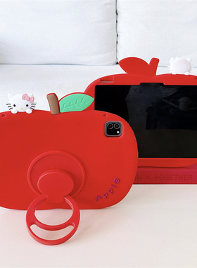 适用华为matepadseKT猫红色保护套BZF5-W00亲肤软胶少女款擎云C5手环女童全包硅胶壳btkr-al00红苹果萌款