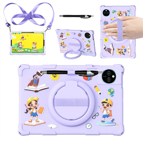 适用vivopad2保护套防摔卡通12.1寸平板壳PA2373卡通外壳iqoopad全包支架PA2453旋转支架ipa2375防摔壳