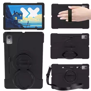 适用易知股道九方AI股票学习机12.7寸保护壳YZGD19平板套硅胶壳360旋转支架腕带手持转盘简约外壳