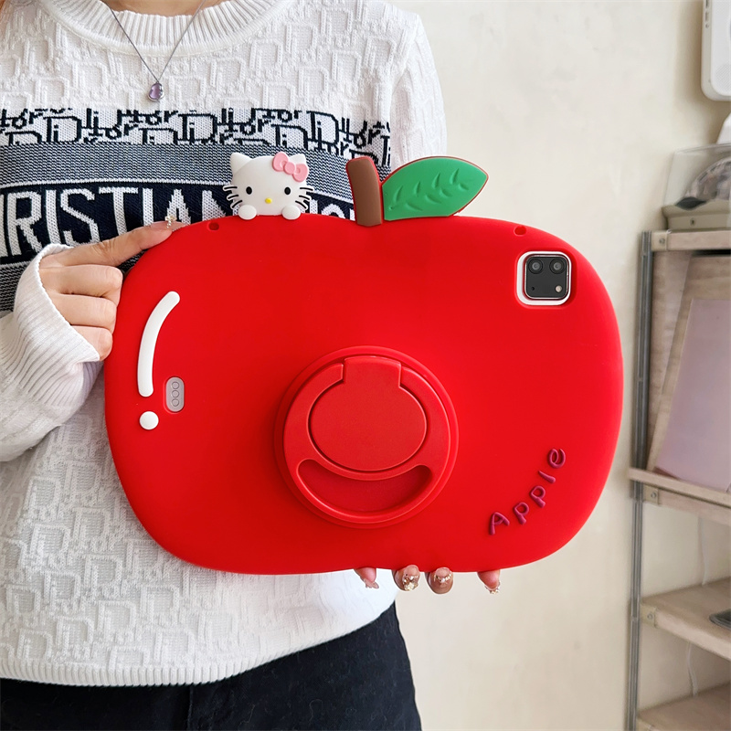 适用华为AGS6-W00硅胶套360红苹果保护壳Matepad SE 11寸KT猫BZH5-W00平板壳matepad11手拎儿童款BTKZ-W00