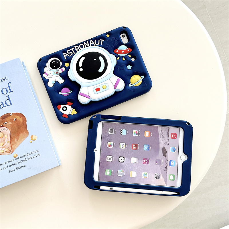 适用三星平板A9plus大头支架宇航员硅胶壳X210软壳SM-X216卡通男款防摔壳X218折叠收缩支架全包套