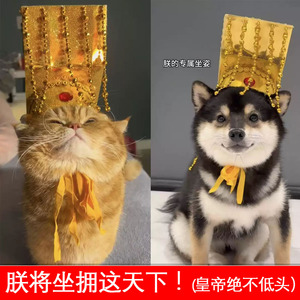 宠物猫咪皇帝帽搞怪狗狗宫廷头饰
