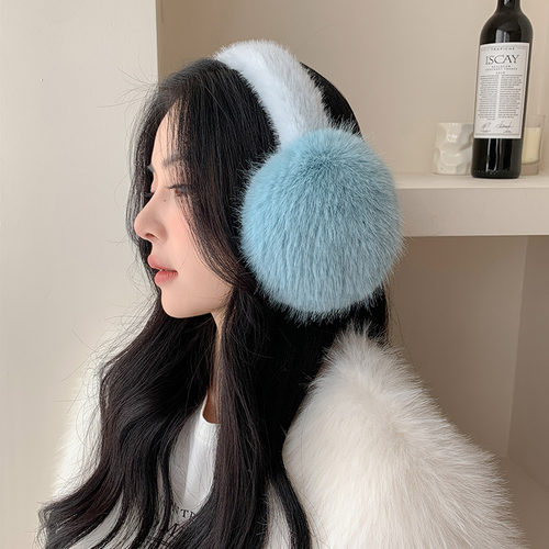 杨超越同款蓝色耳罩拍照好看