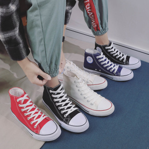 男士高帮帆布鞋