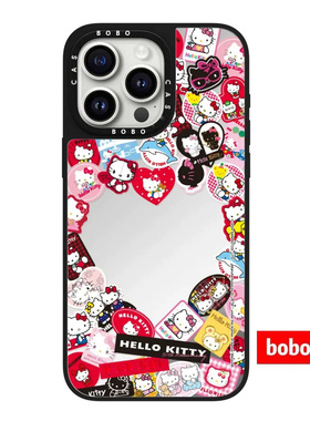 case源厂！Hello Kitty周年系列 爱心镜面相框magsafe适用iPhone17/16/15/14/Pro/Max保护套防摔磁吸手机壳