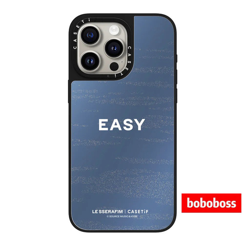 cassti源厂！女团炽LE SSERAFIM EASY蓝色magsafe适用于iPhone18/17/16/15/Pro/Max保护套防摔磁吸镜面手机壳