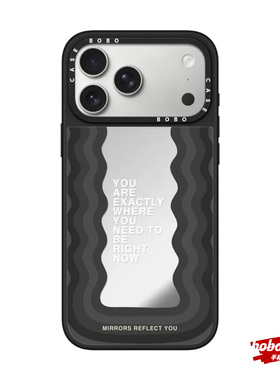 case源厂！艺术家联名系列 励志标语黑色波浪magsafe适用于iPhone17/16/15/14/Plus/Pro/Max防摔磁吸手机壳