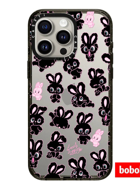 CASE源厂！foxy illustrations联名 黑色兔子 magsafe适用于iPhone17/16/15/14/Plus/Pro/Max防摔磁吸手机壳