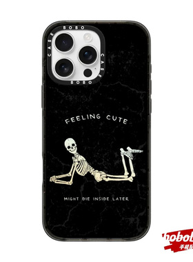 case源厂！艺术家联名We Shall See适用于iPhone17/16/15/14/13/Plus/Pro/Max防摔黑色magsafe磁吸手机壳