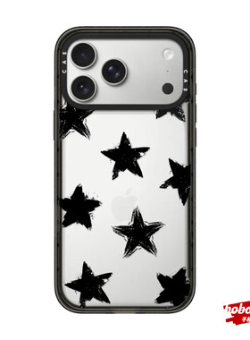 cassti源厂！艺术家联名系列 黑色五角星magsafe磁吸适用于iPhone17/16/15/14/Plus/Pro/Max透明防摔手机壳