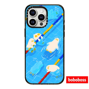 CASE源厂！SSEBONG鸭鸭系列 夏日泳池鸭 magsafe兼容 适用于iPhone17/16/15/14/Plus/Pro/Max防摔磁吸手机壳