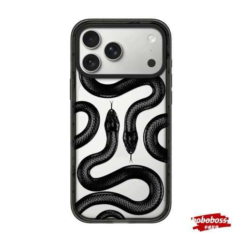 case源厂！艺术家联名 创意灵动蛇MagSafe适用iPhone17/16/15/14/13/Plus/Pro/Max透明磁吸防摔手机壳