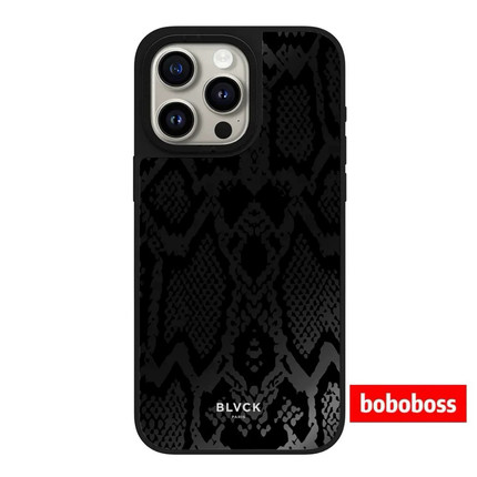 cassti源厂！BLVCK 联名 蛇纹镜面magsafe适用iPhone17/16/15/14/13/Plus/Pro/Max黑色防摔镜面手机壳
