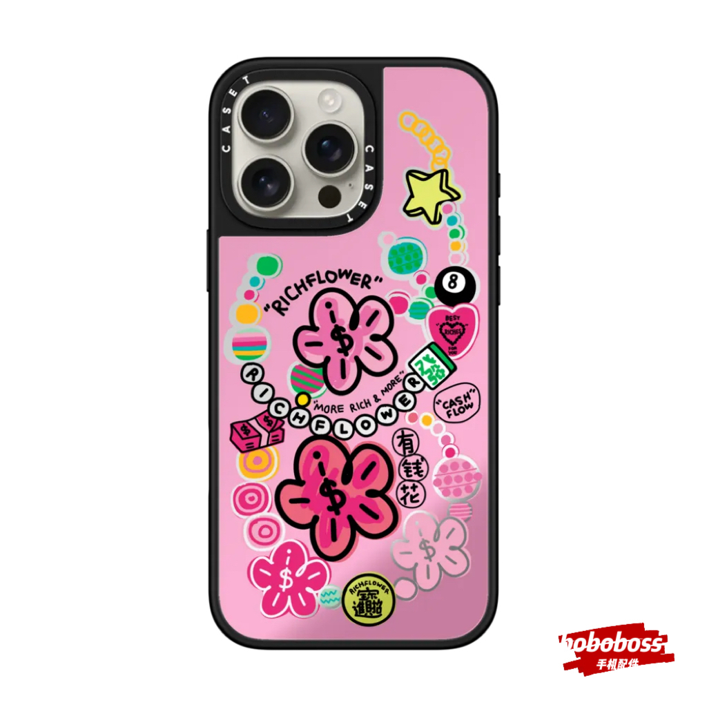 case源厂！ RICH FLOWER有钱花系列 好运连连 magsafe适用iPhone17/16/15/14/13/Pro/Max防摔磁吸手机壳