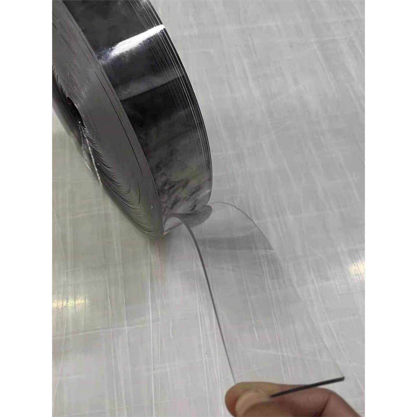 水晶板加厚透明软条定制防烫橡胶PVC玻璃圆形工厂桌布垫防水10cm