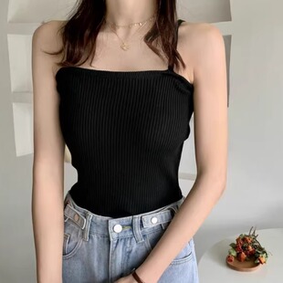 修身 夏季 显瘦吊带上衣潮 女装 胖妹妹简约纯色打底纯色打底背心大码