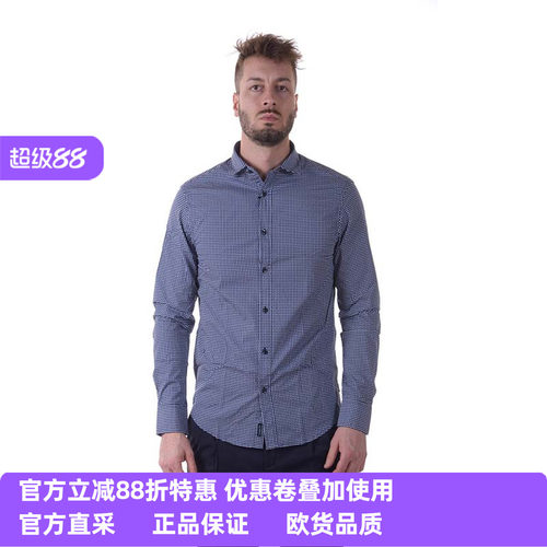 男士有领欧美长袖衬衫