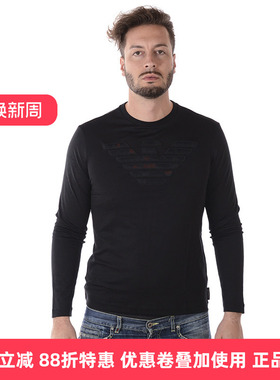 男士EMPORIO ARMANI阿玛尼时尚精品长袖正品春秋T恤6Z1TB41JPRZ