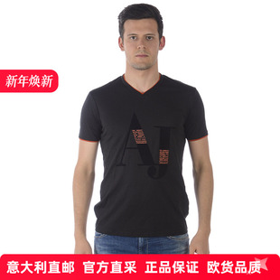 T恤C6H96BR新品 ARMANI 短袖 V领休闲简约百搭时尚 JEANS阿玛尼男士