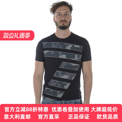 阿玛尼青少年数字时尚短袖t恤