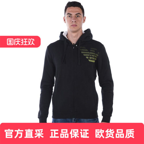 男士休闲运动舒适加绒卫衣秋连帽