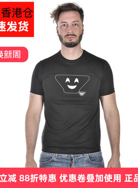 ARMANI阿玛尼EA男士时尚休闲圆领纯棉短袖T恤半袖3Z1TP61JQSZ正品