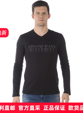 男士ARMANI JEANS阿玛尼商务休闲精品打底长袖T恤 6X6T266JPRZ 棉