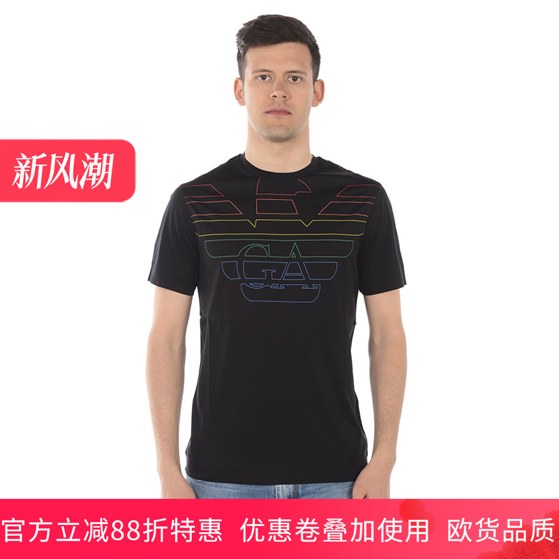 阿玛尼意大利短袖圆领男士t恤